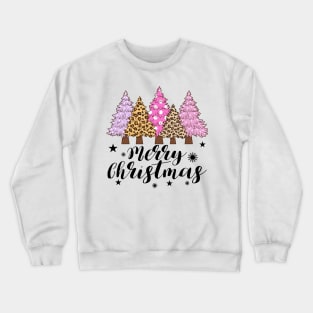 Merry Christmas Cute Christmas Trees Crewneck Sweatshirt